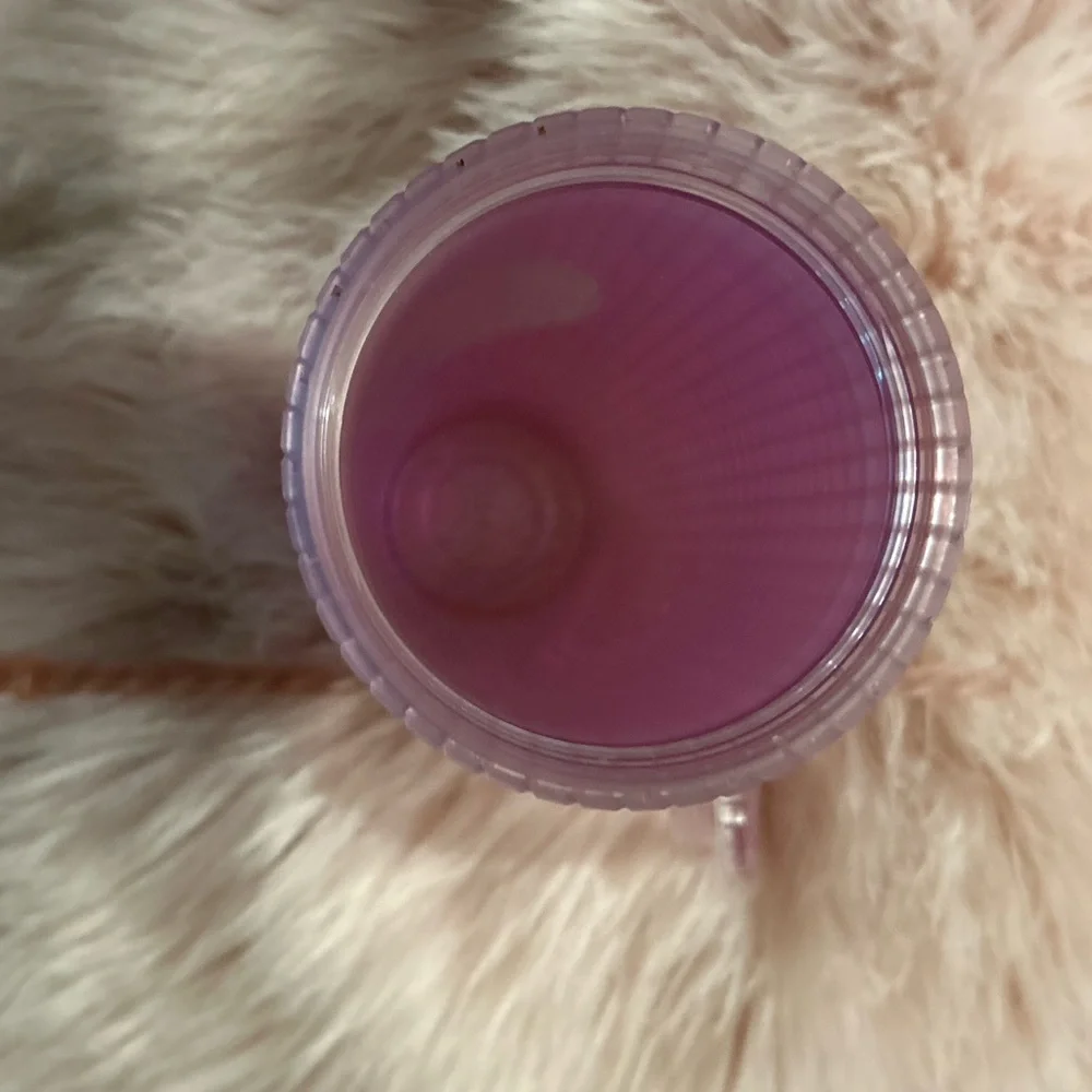 STARBUCKS Quilted Iridescent Pastel Pink 24oz Cup Straw Collectible